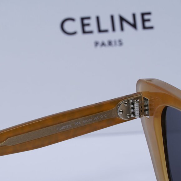 Celine CL40187I 99A Cat Eye Sunglasses - Cheetah Print/Smoke - Picture 9 of 12